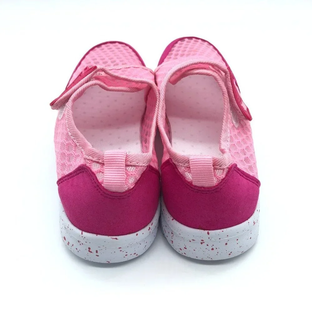 JMN Girls Mesh Sneakers Water Shoes Lightweight Hook & Loop Pink 35 US 3